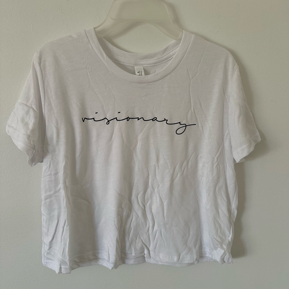 “Visionary” White Graphic Tee nwot